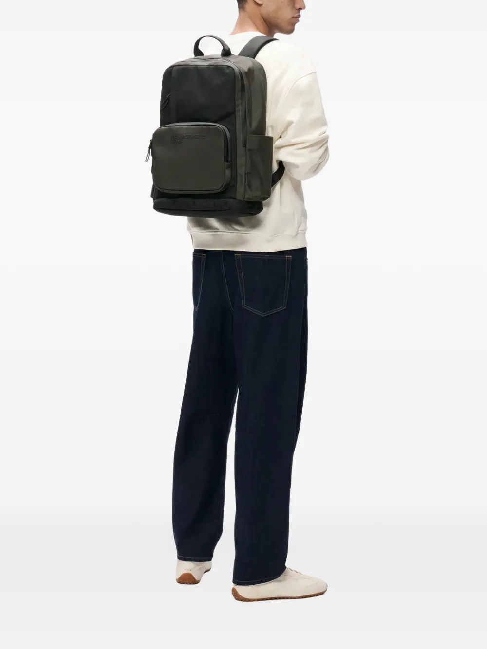 Karl Lagerfeld Jeans logo-embossed backpack Zwart