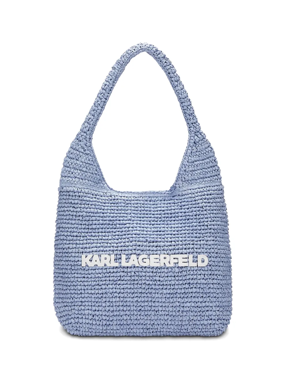 Karl Lagerfeld sac de plage à logo en crochet - Bleu