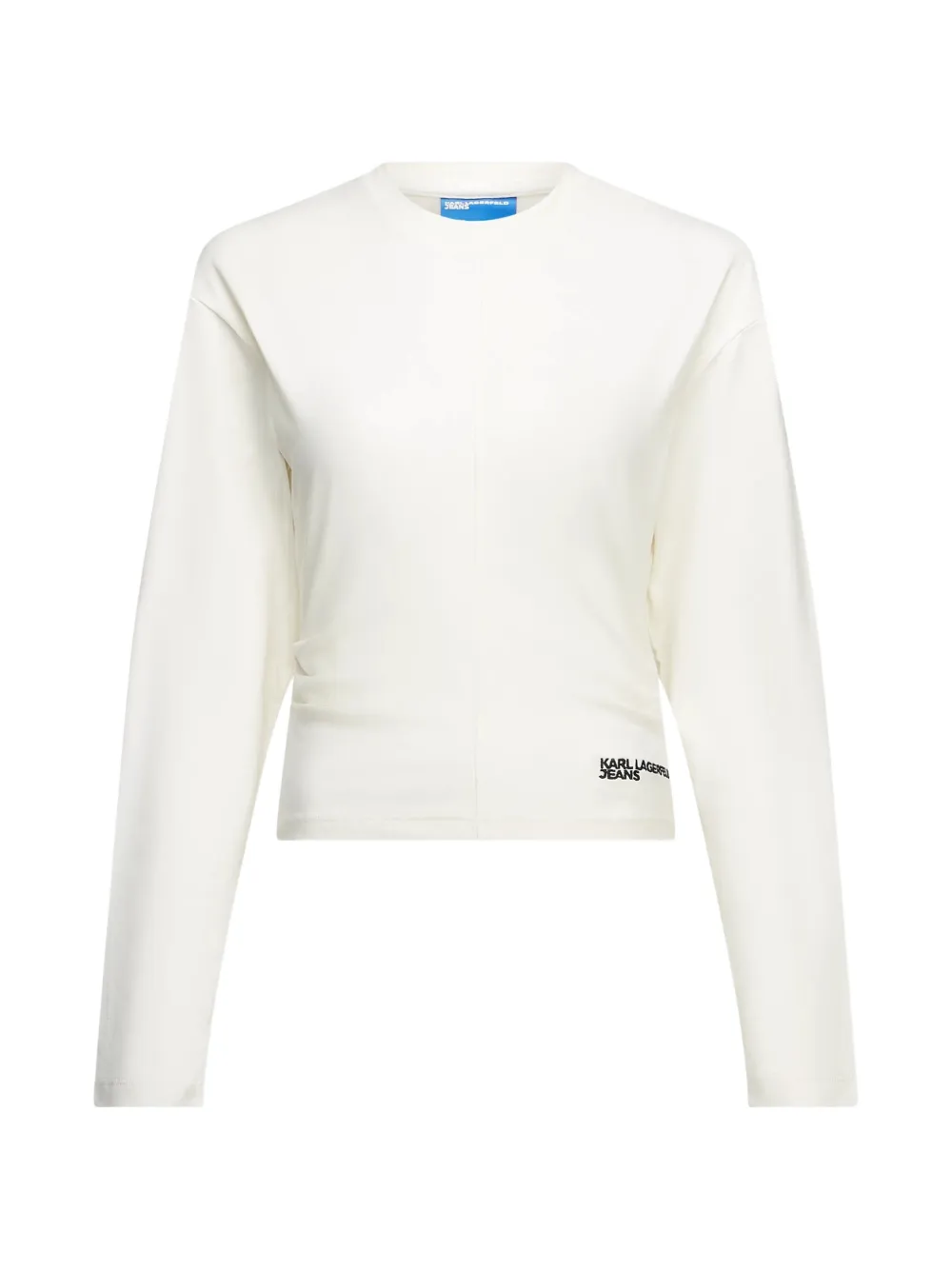 Karl Lagerfeld Jeans gathered long-sleeve T-shirt - Bianco