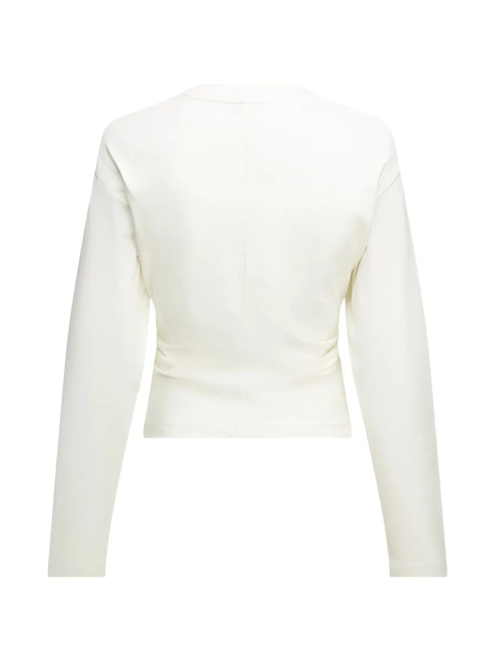 Karl Lagerfeld Jeans gathered long-sleeve T-shirt Wit