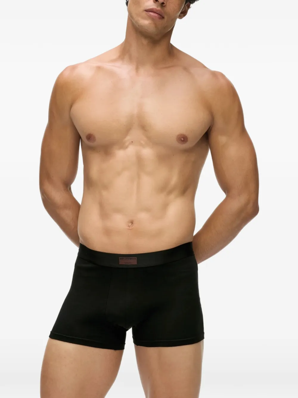 Karl Lagerfeld Zeven trunks met logopatch Zwart