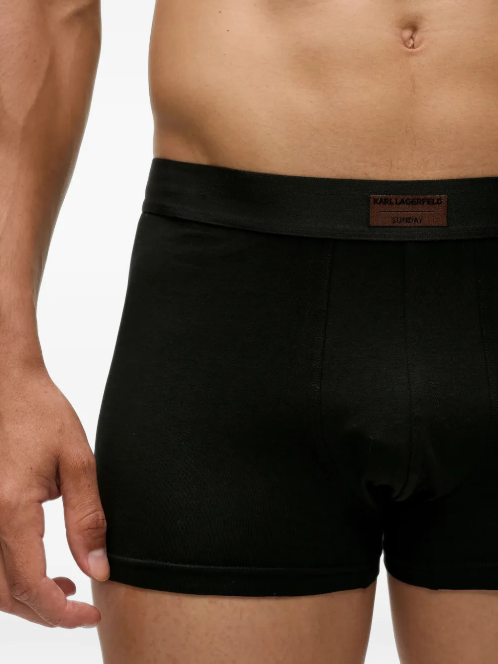 Karl Lagerfeld Zeven trunks met logopatch Zwart