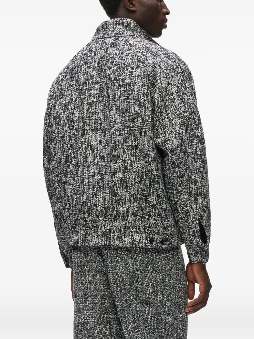 Karl Lagerfeld bouclé jacket Zwart