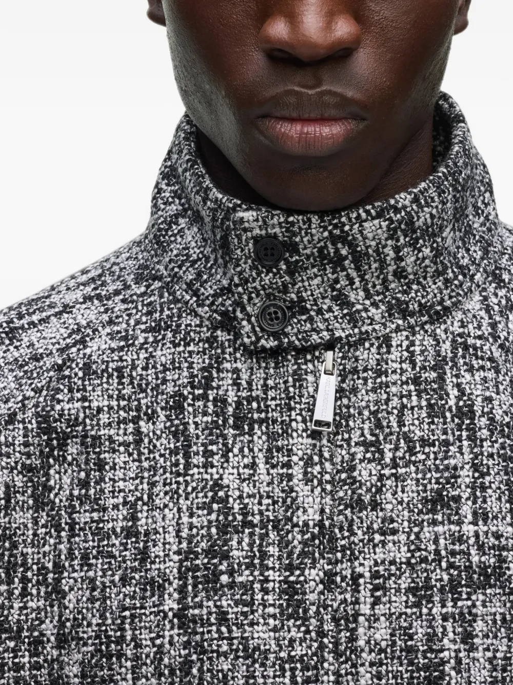 Karl Lagerfeld bouclé jacket Zwart