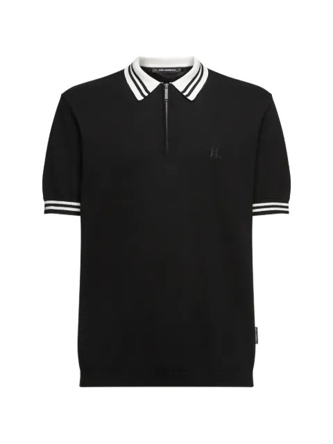 Karl Lagerfeld polo Karl DNA de punto con cremallera