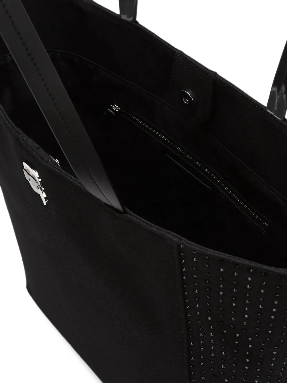 Karl Lagerfeld Ikon rhinestone-embellished tote bag Zwart