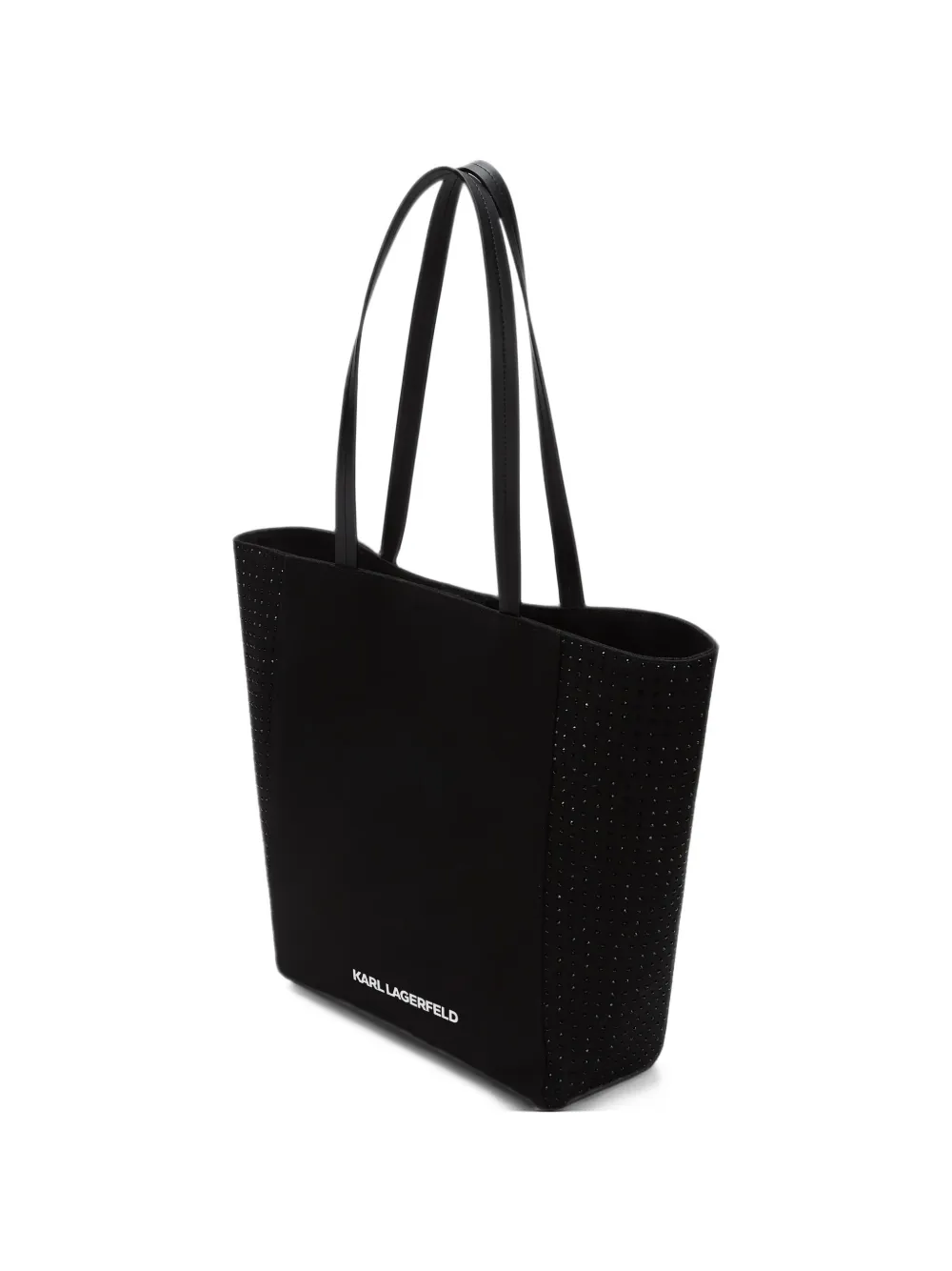 Karl Lagerfeld Ikon rhinestone-embellished tote bag - Black