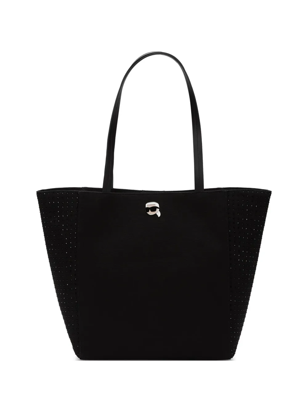 Karl Lagerfeld Ikon rhinestone-embellished tote bag - Nero