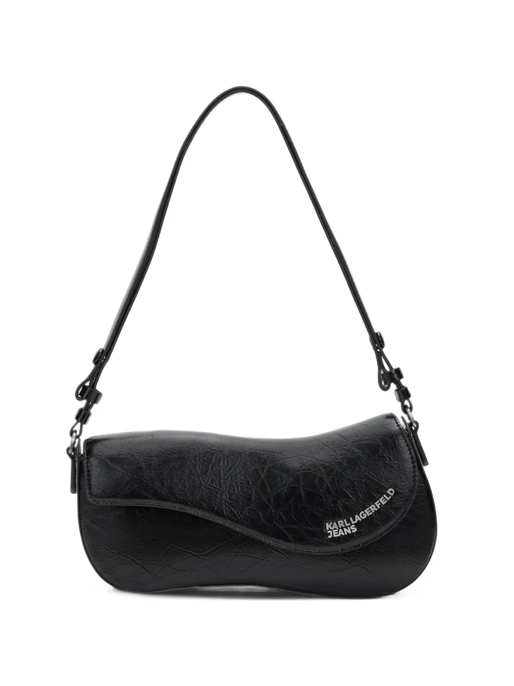 Karl Lagerfeld Jeans Wave shoulder bag Zwart
