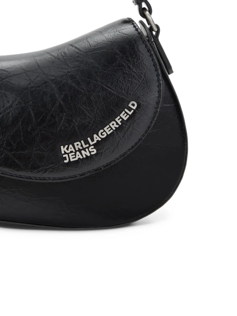Karl Lagerfeld Jeans Wave shoulder bag Zwart
