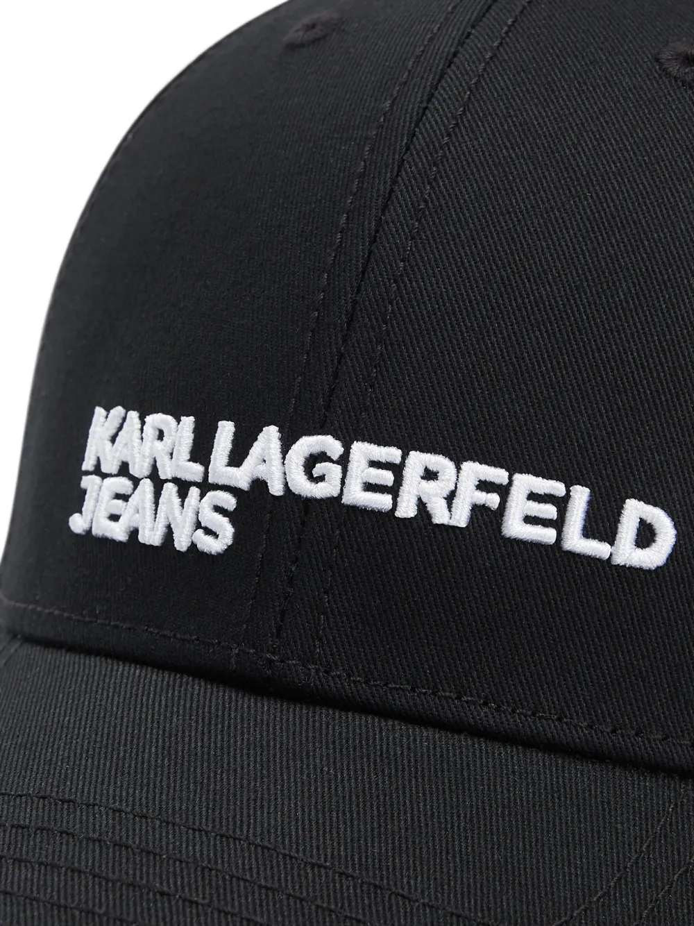 Karl Lagerfeld Jeans logo-embroidered baseball cap Zwart