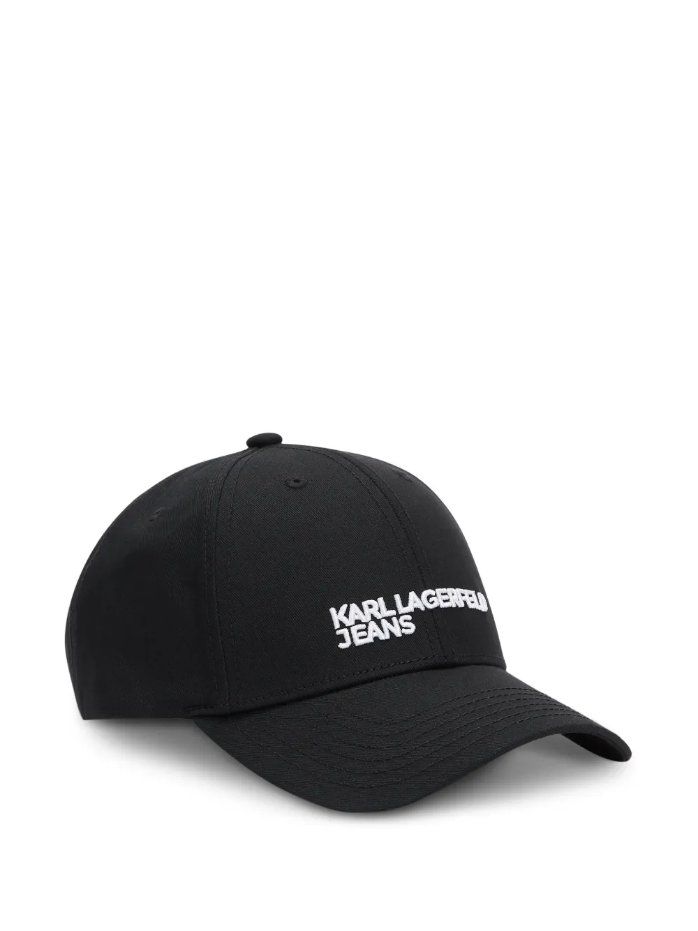 Karl Lagerfeld Jeans logo-embroidered baseball cap Zwart