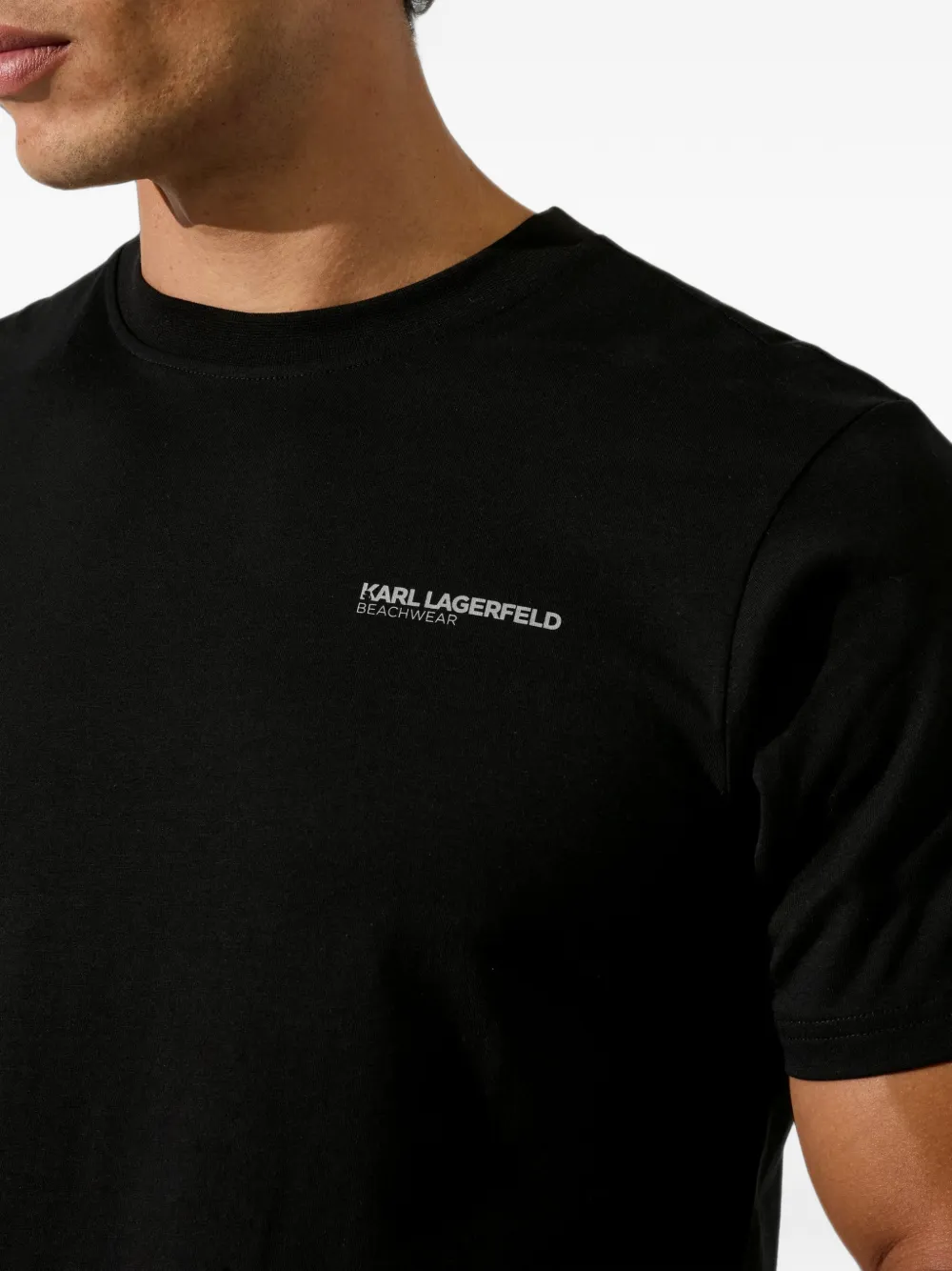 Karl Lagerfeld Ikon beach T-shirt Zwart