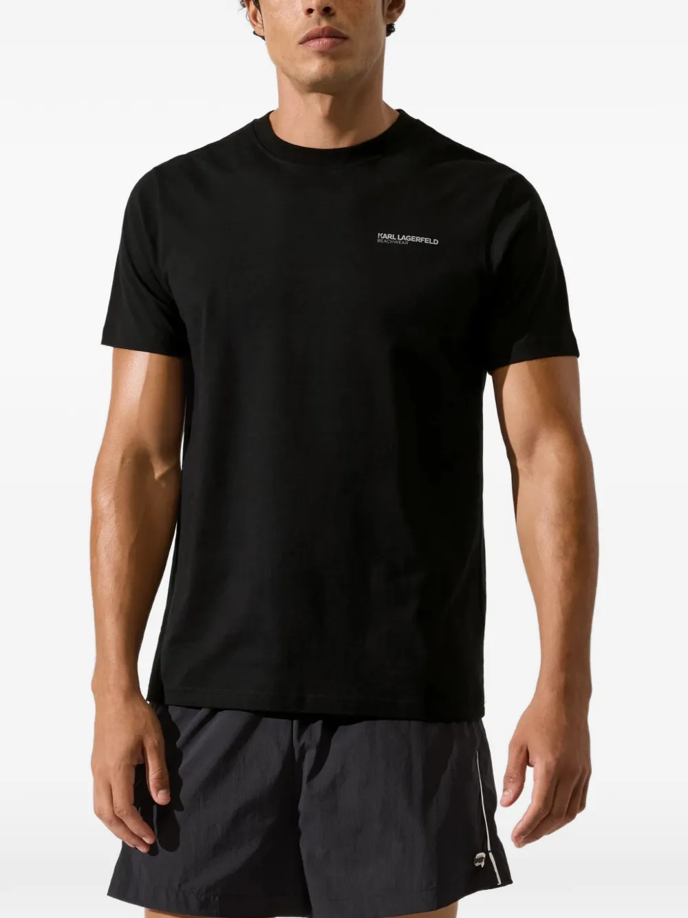 Karl Lagerfeld Ikon beach T-shirt Zwart