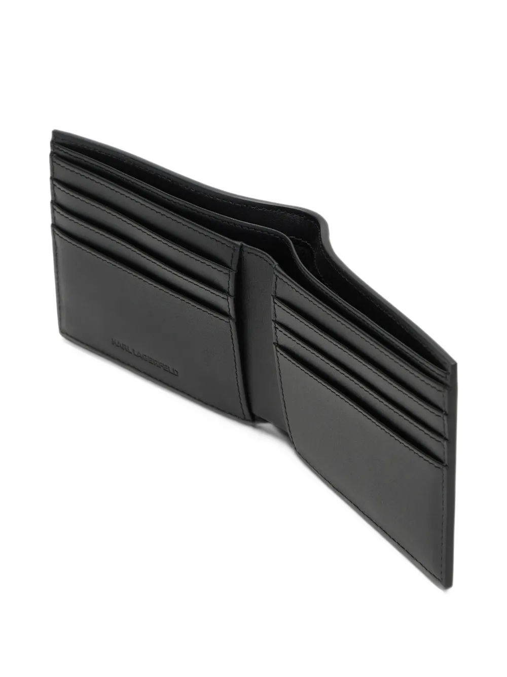 Karl Lagerfeld K Loom leather bi-fold wallet Zwart