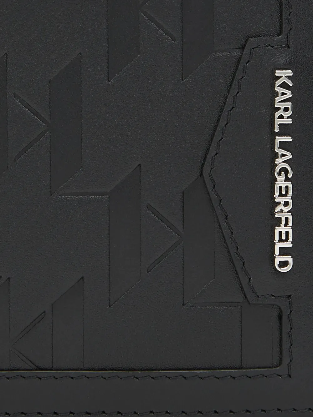 Karl Lagerfeld K Loom leather bi-fold wallet Zwart