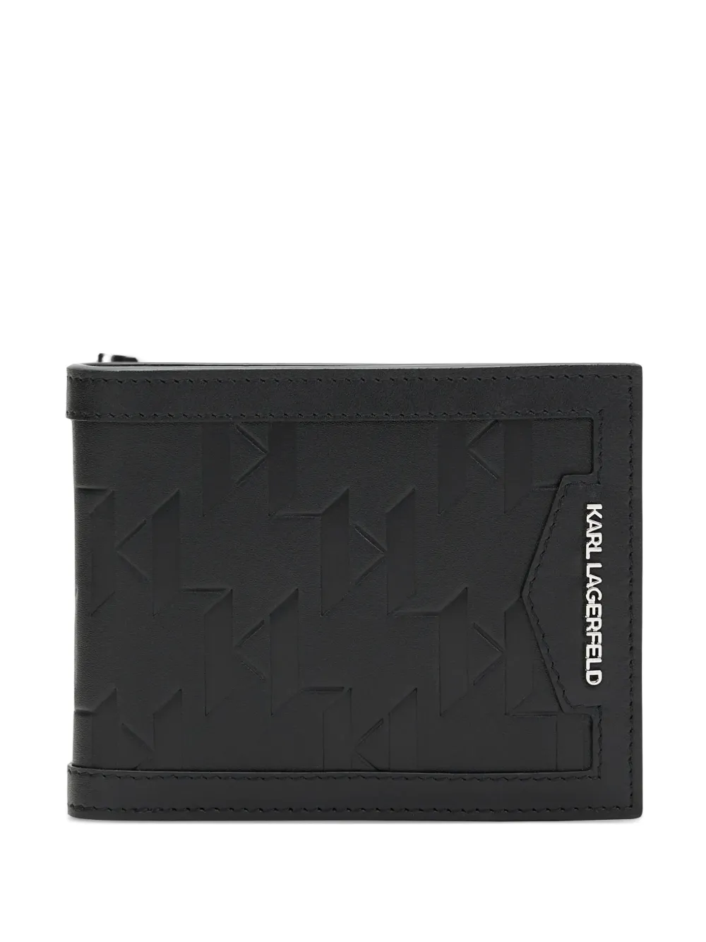 Karl Lagerfeld Portafoglio K/Loom bi-fold in pelle - Nero