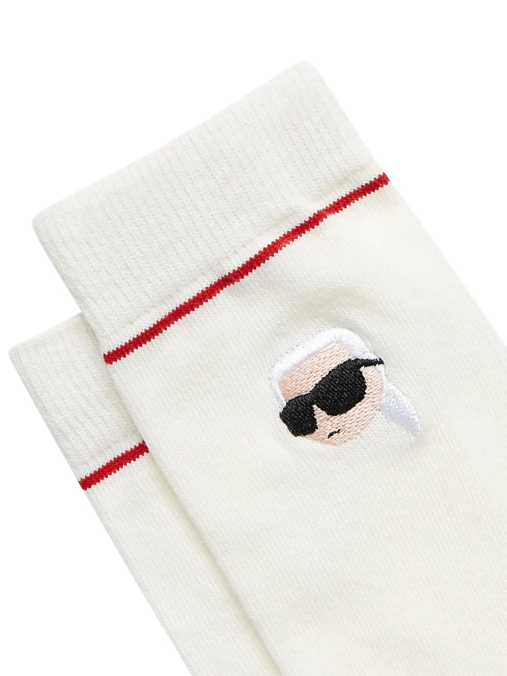 Karl Lagerfeld Ikon gingham socks (set of two) Wit