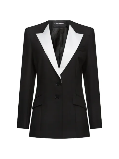 Karl Lagerfeld contrast-lapel blazer
