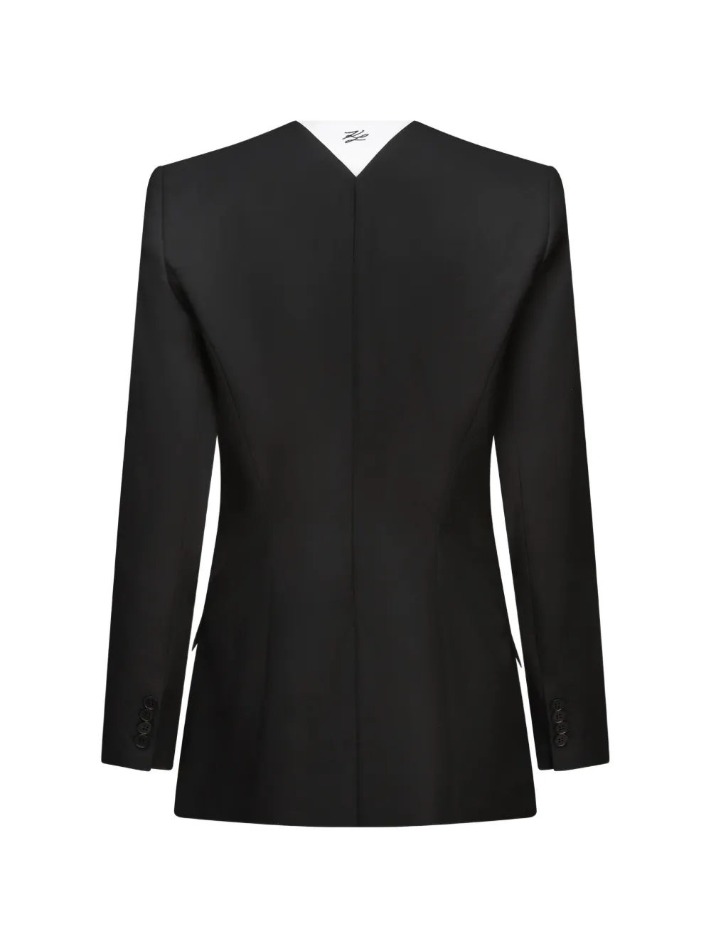 Karl Lagerfeld contrast-lapel blazer Zwart
