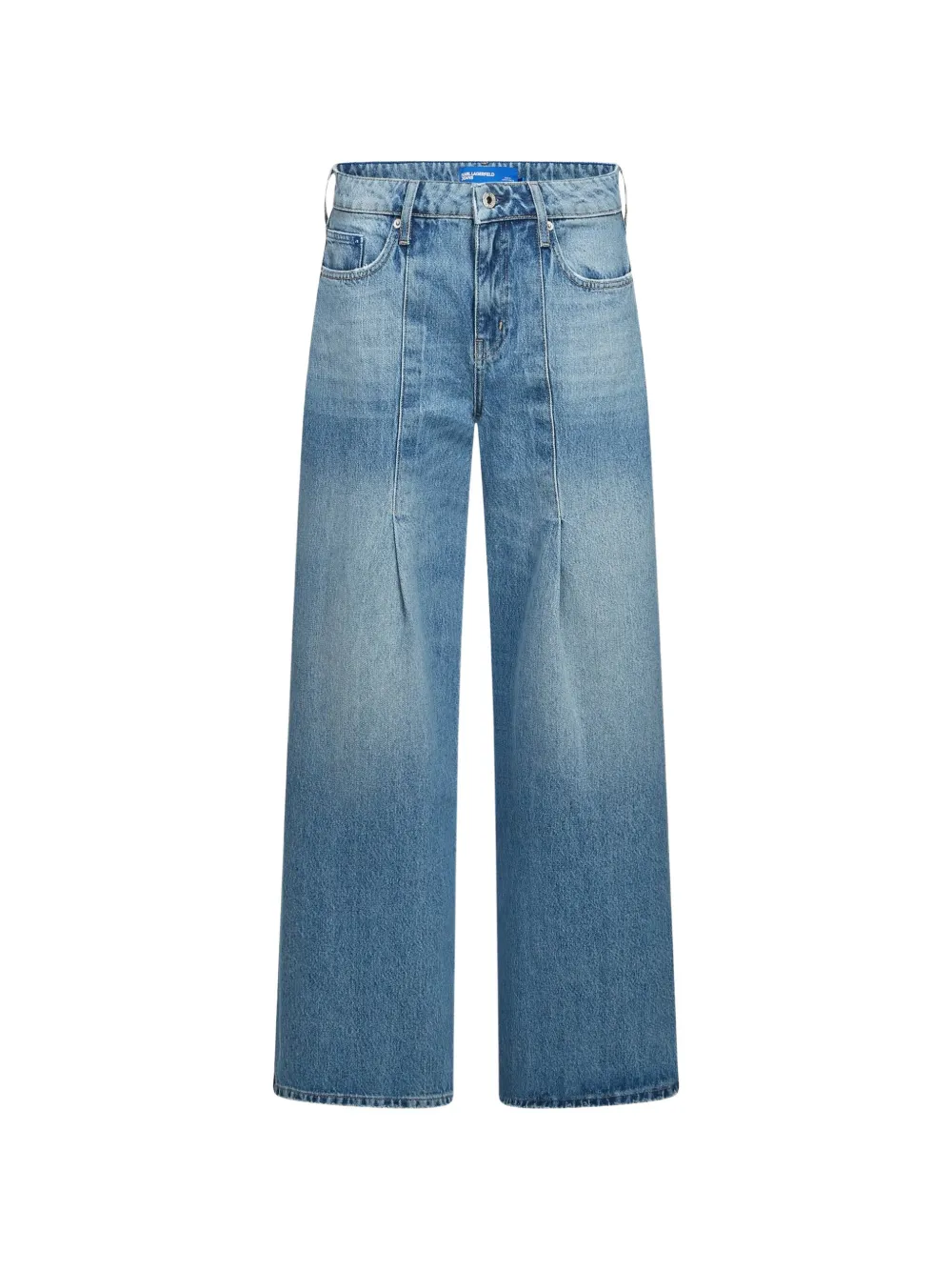 Karl Lagerfeld Jeans pleated wide-leg jeans - Blu