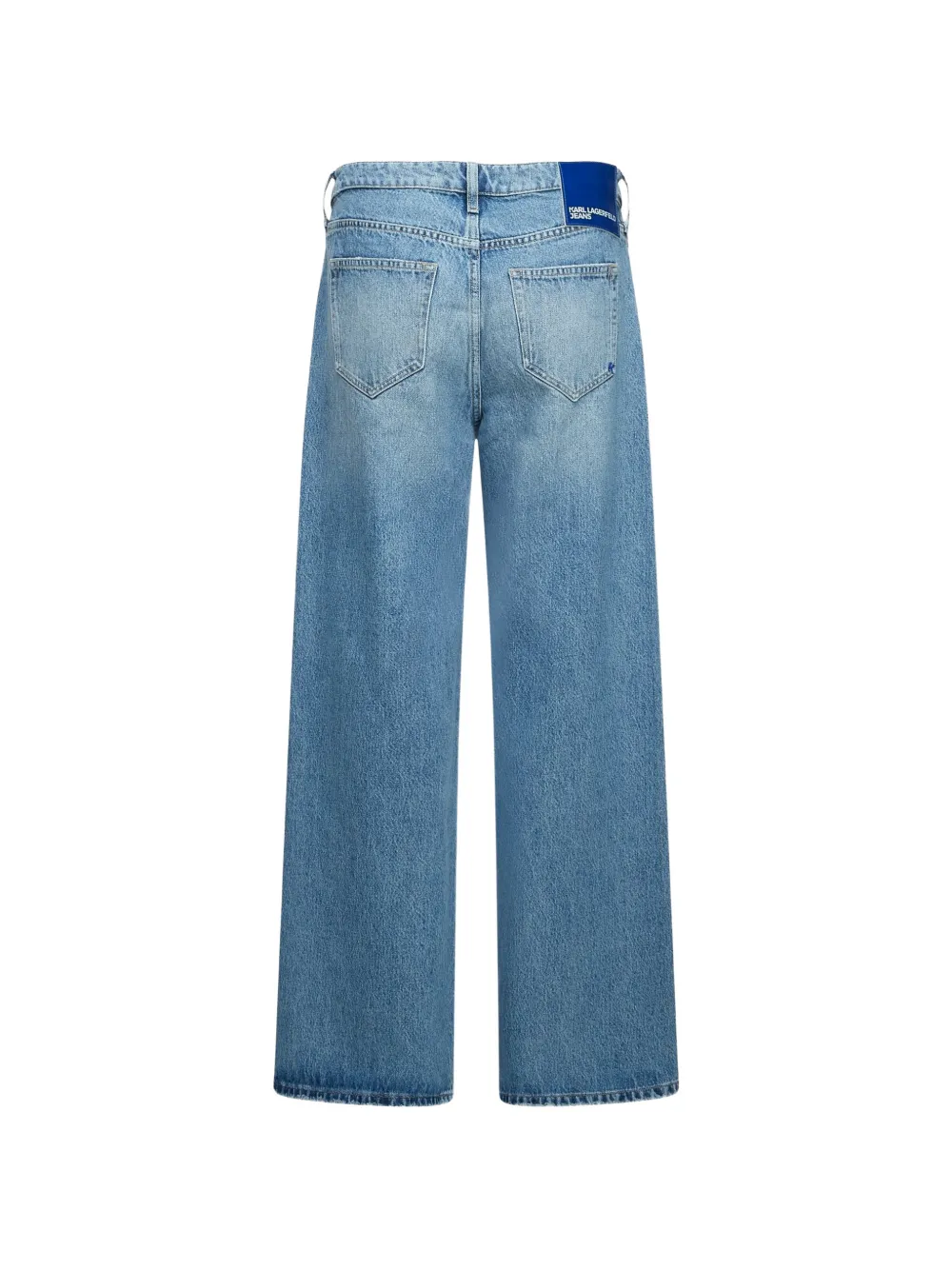 Karl Lagerfeld Jeans pleated wide-leg jeans Blauw