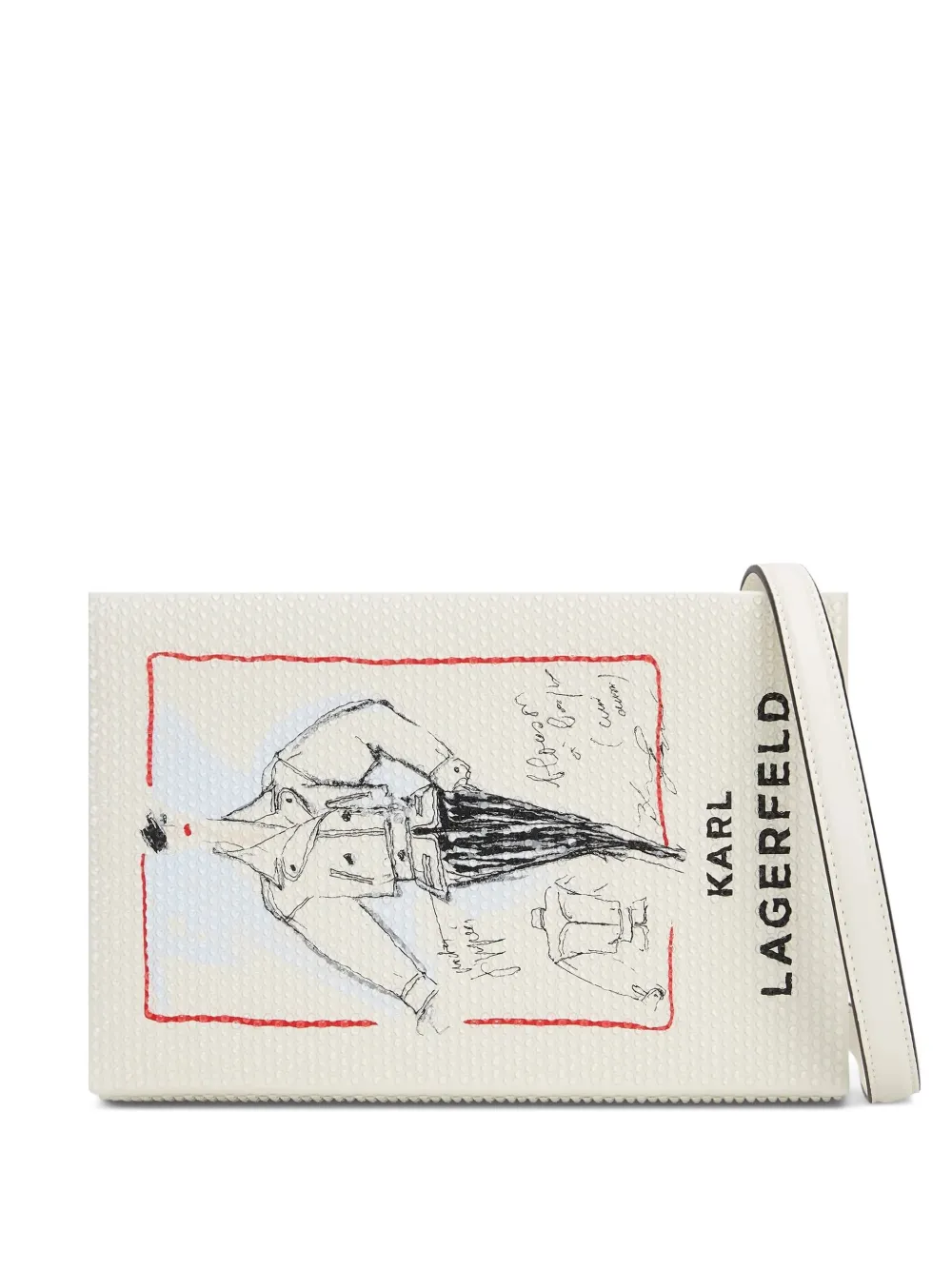 Karl Lagerfeld Minaudière K/Soiree a forma di libro - Bianco