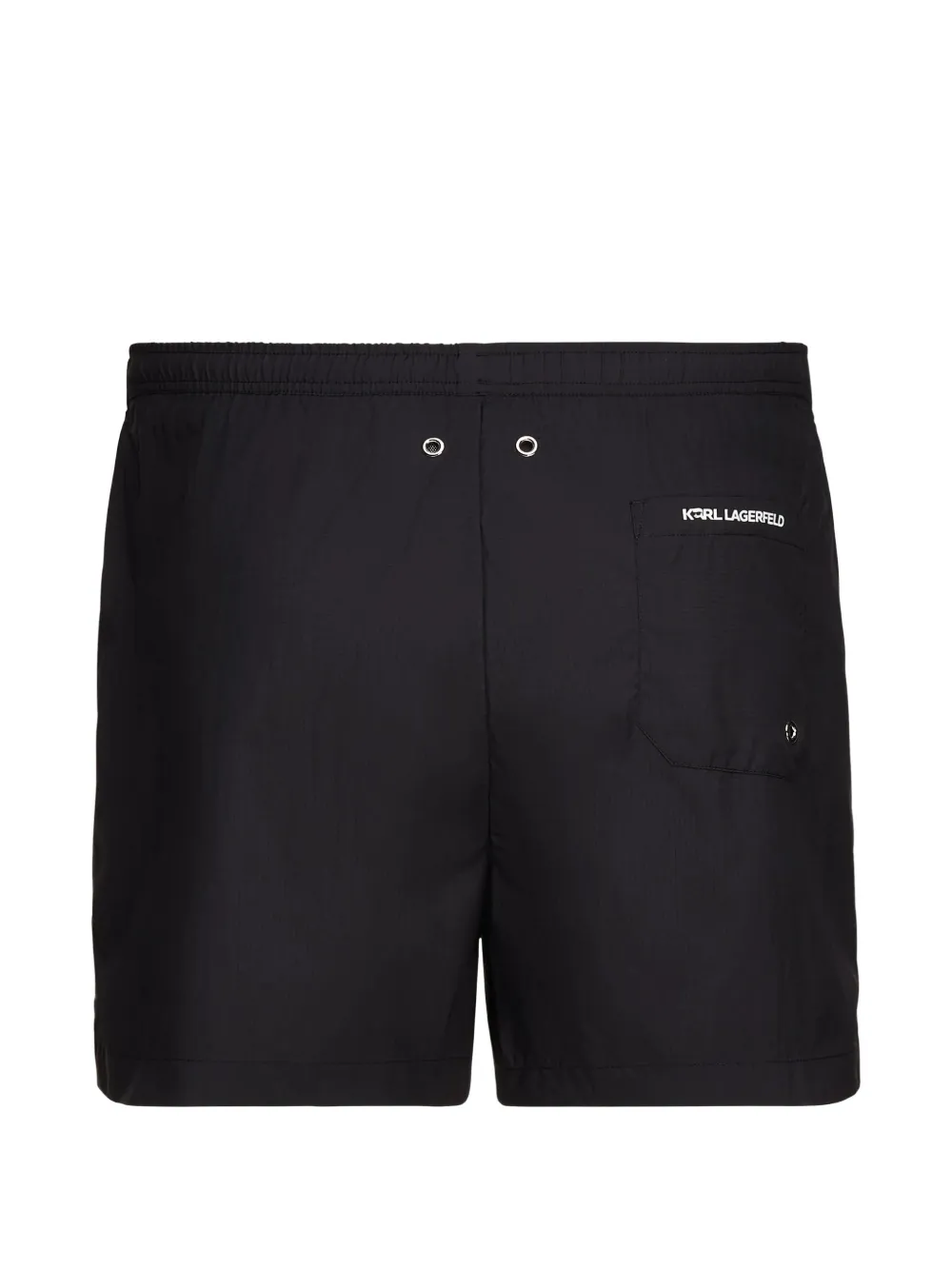 Karl Lagerfeld Ikon ripstop short swim shorts Zwart
