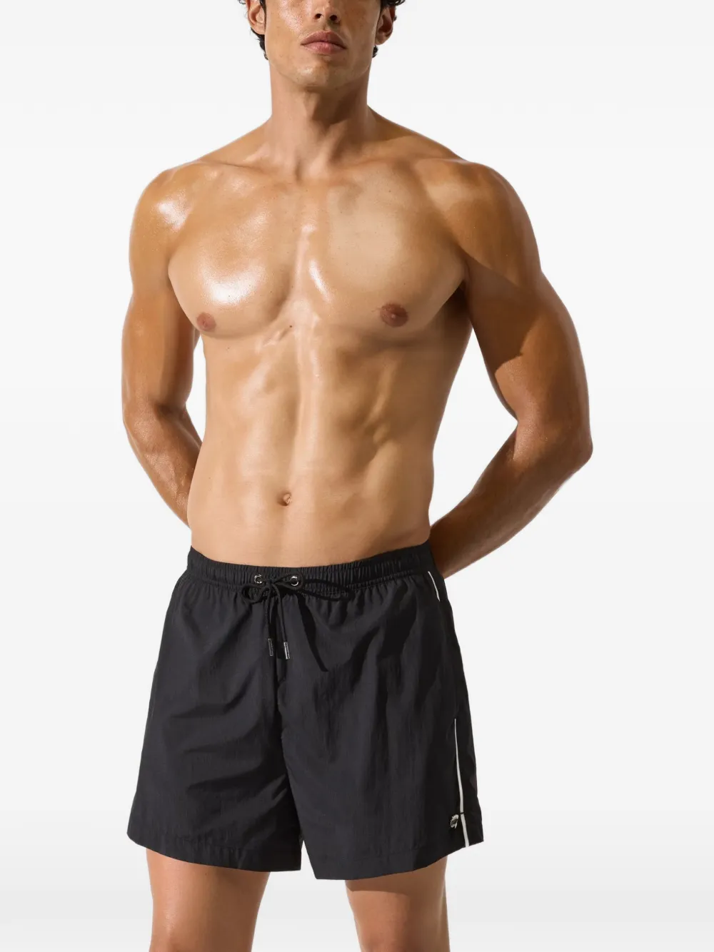 Karl Lagerfeld Ikon ripstop short swim shorts Zwart