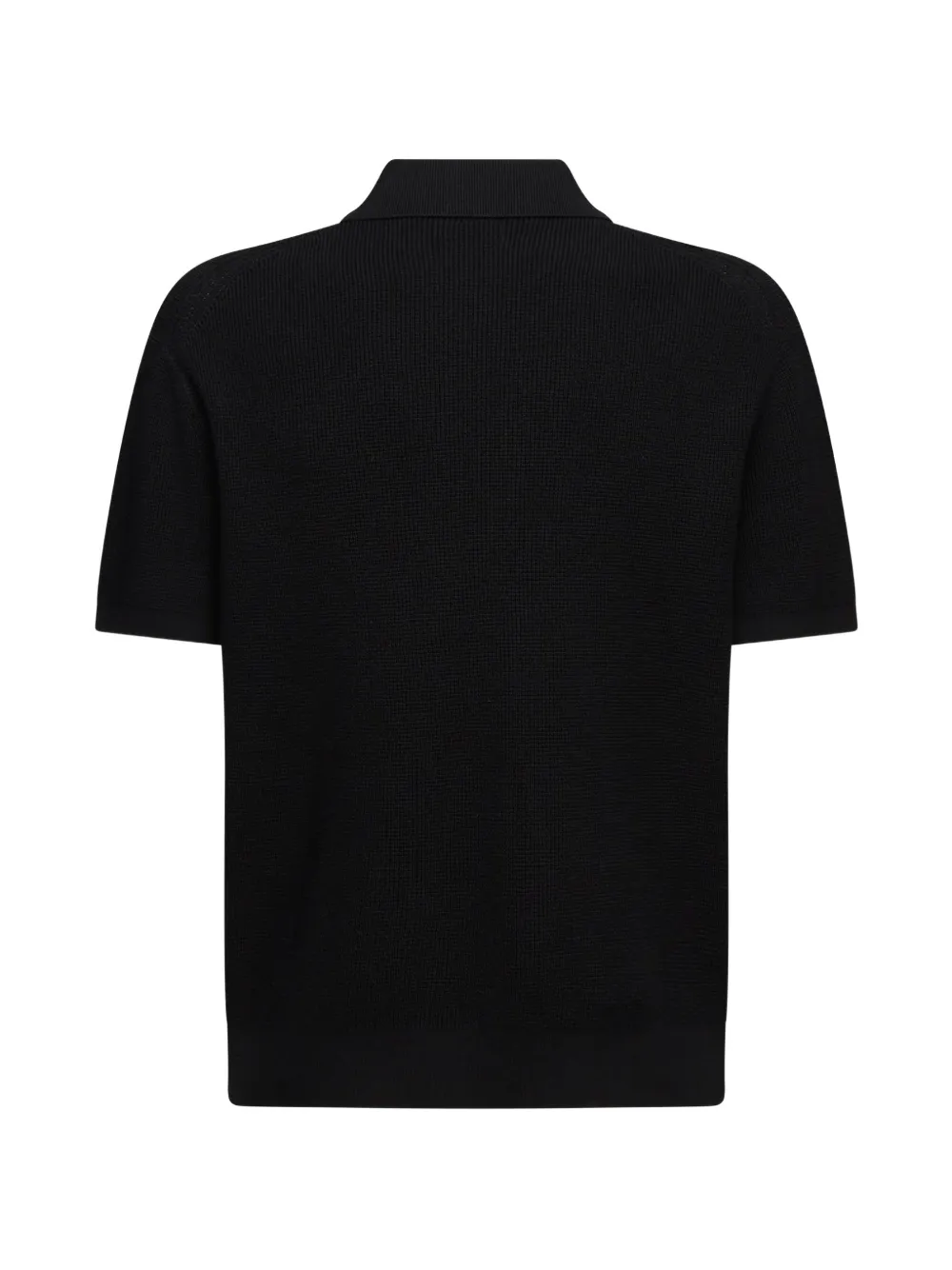 Karl Lagerfeld Jeans waffle-knit polo shirt Zwart
