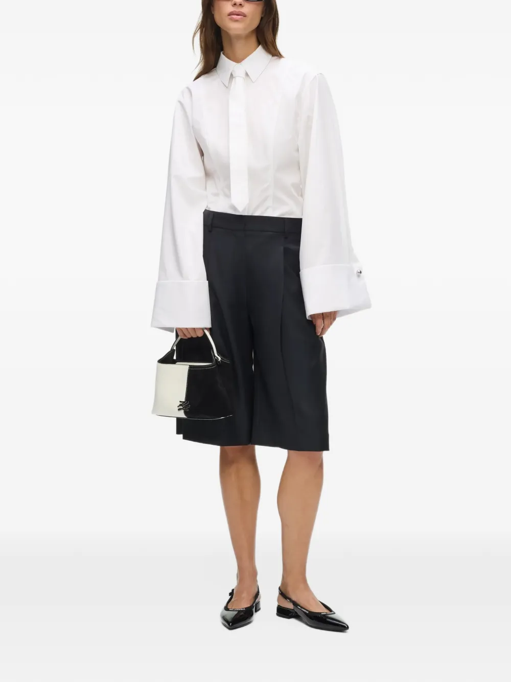 Karl Lagerfeld K Autograph shopper met colourblocking Wit