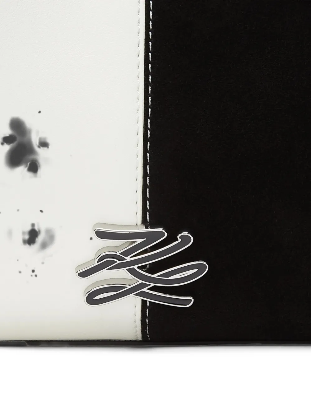 Karl Lagerfeld K Autograph shopper met colourblocking Wit