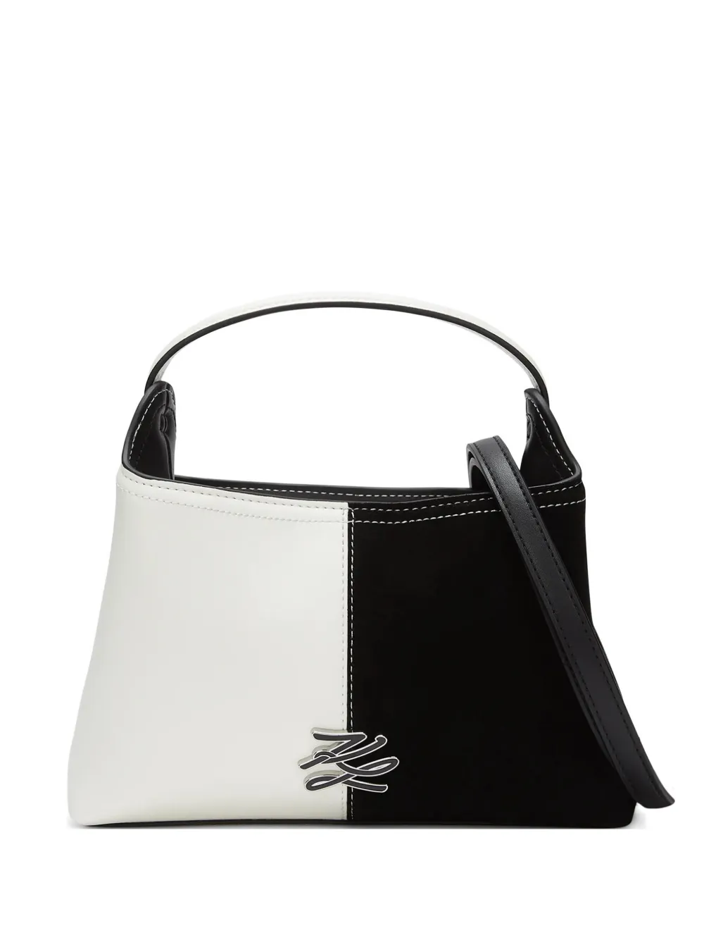 Karl Lagerfeld K Autograph shopper met colourblocking Wit