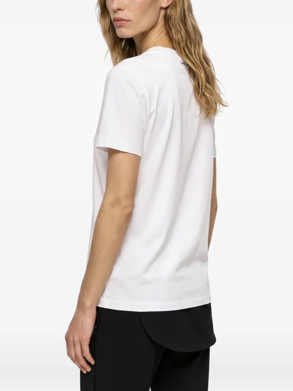 Karl Lagerfeld rhinestone-embellished T-shirt Wit