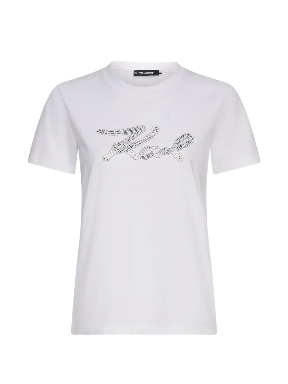 Karl Lagerfeld rhinestone-embellished T-shirt Wit