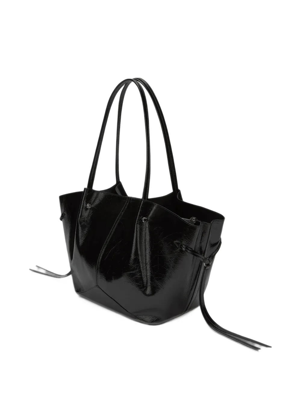 Karl Lagerfeld medium K Pierced textured tote bag Zwart