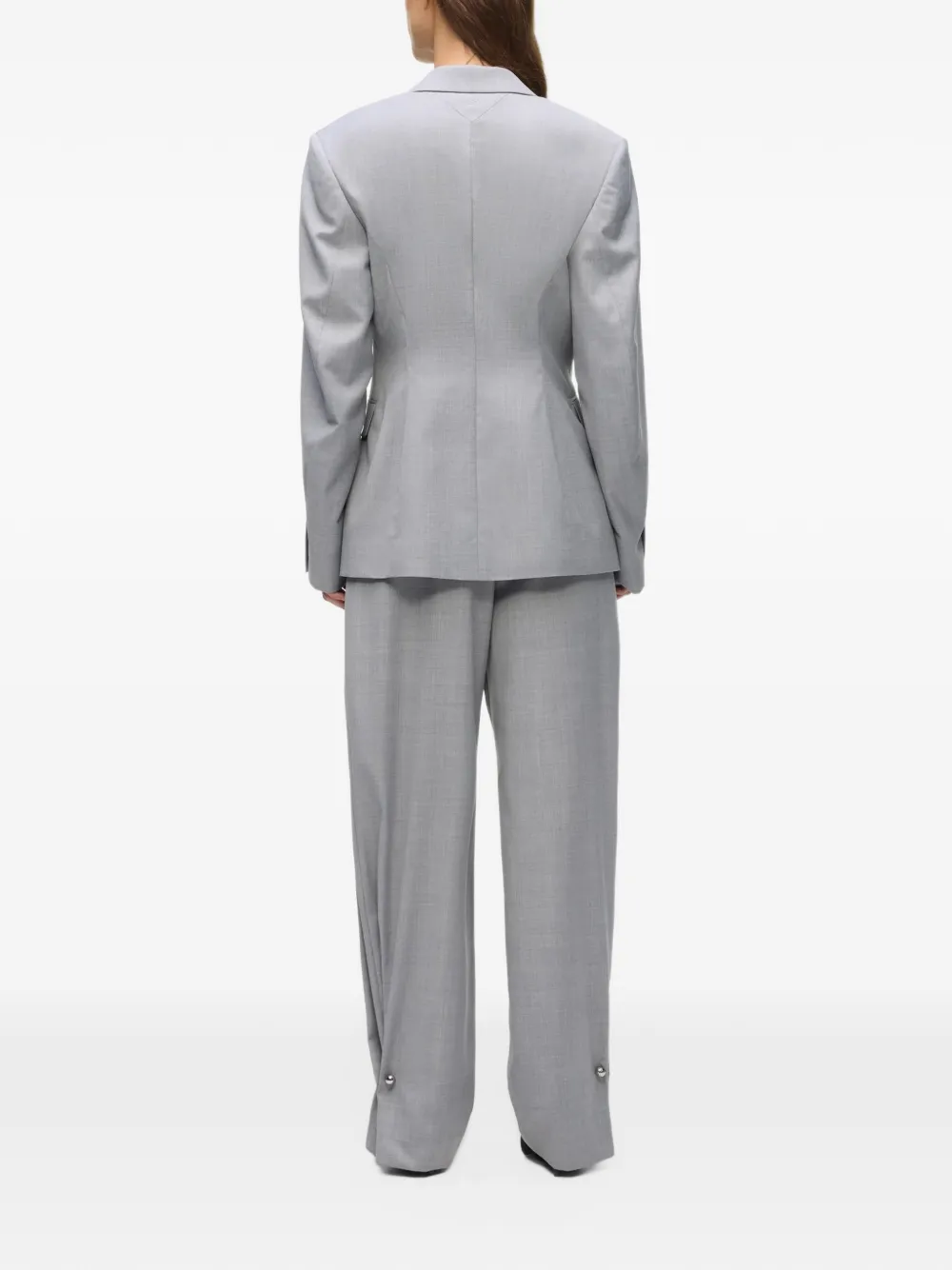Karl Lagerfeld pierced-detail tailored trousers Grijs