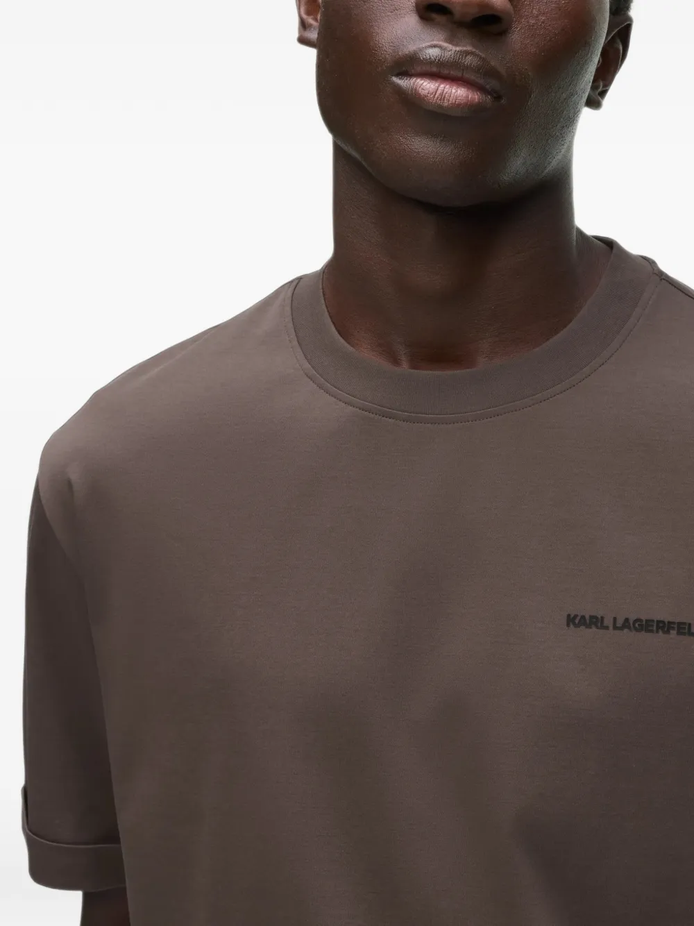 Karl Lagerfeld logo-detail T-shirt Bruin