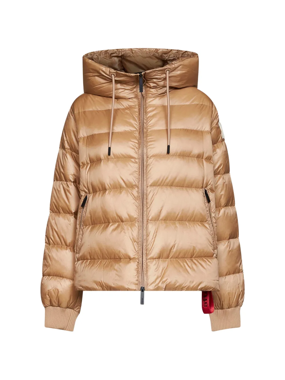 After Label Blaine Hooded Quilted Jacket In Brown