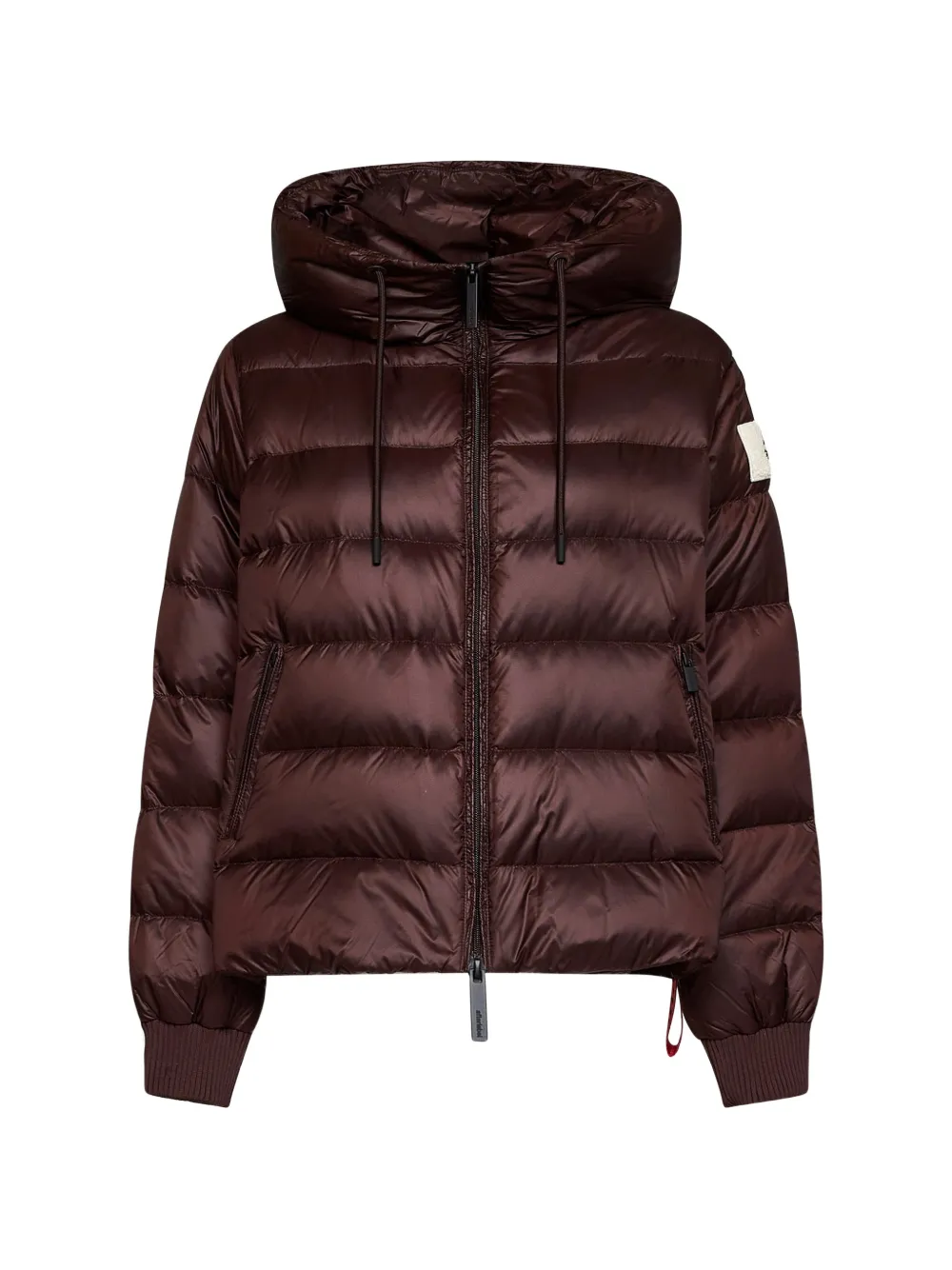 After Label Blaine Quilted Hooded Coat In Brown