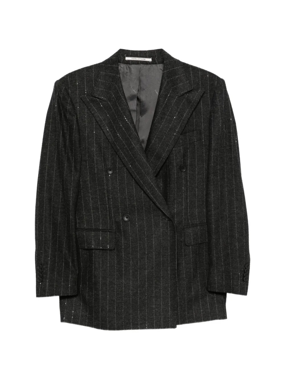 Tagliatore T-Angie pinstripe sequin-embellished suit - Grigio