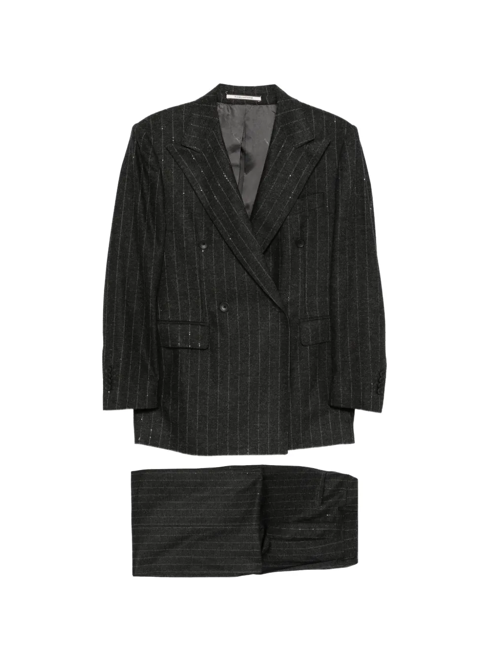Tagliatore T-Angie pinstripe sequin-embellished suit - Grigio