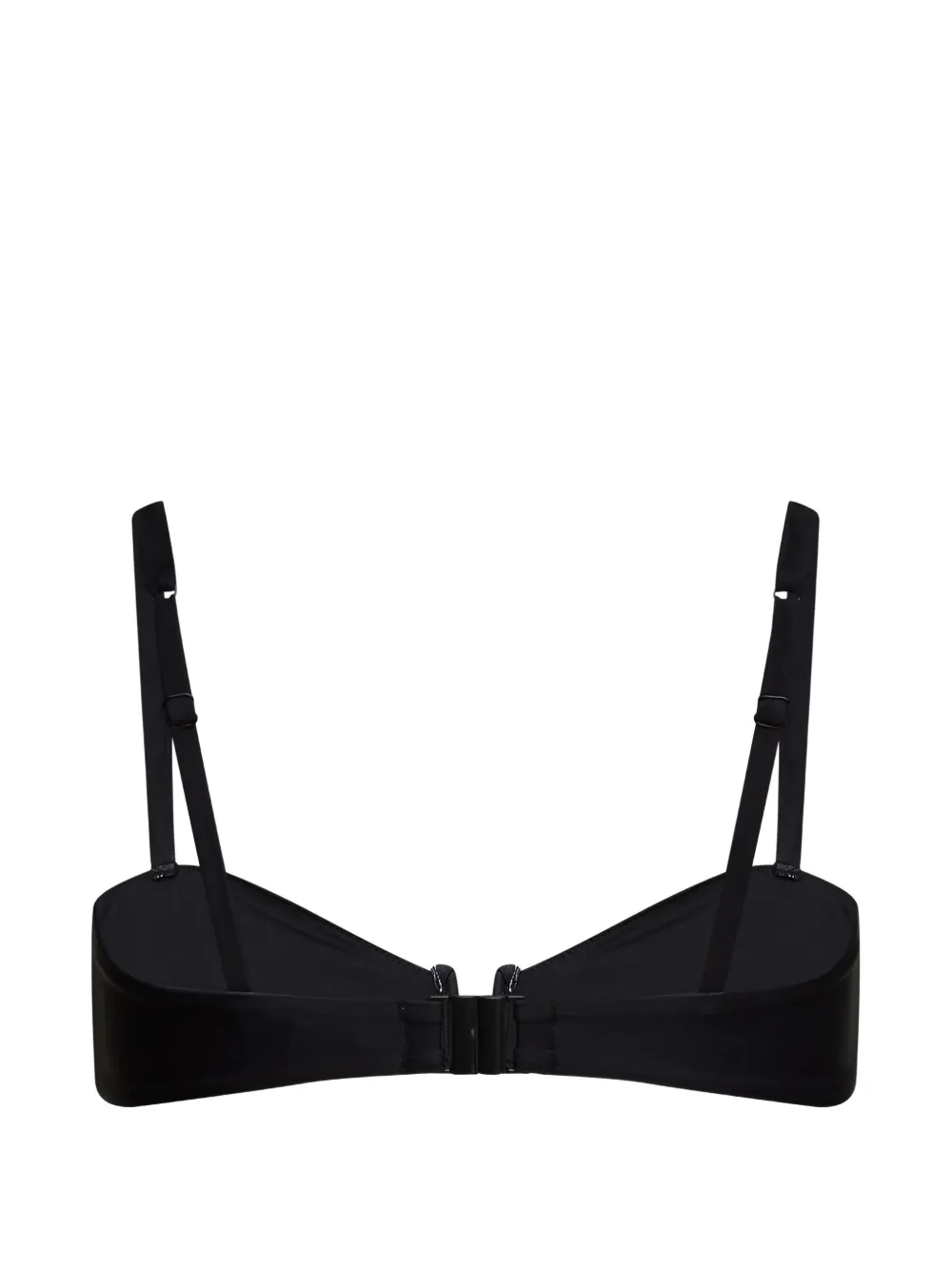 Karl Lagerfeld Signature contrast-trim bikini top Zwart