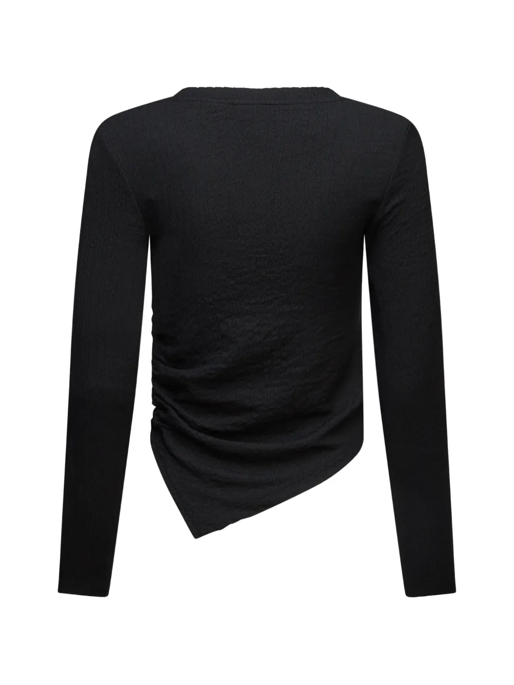 Karl Lagerfeld Jeans asymmetric gathered top Zwart