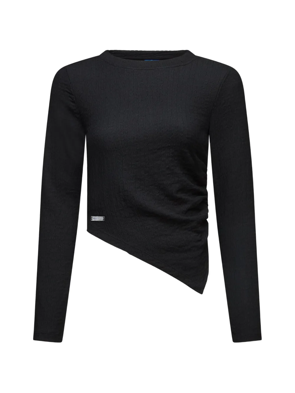 Karl Lagerfeld Jeans asymmetric gathered top - Nero