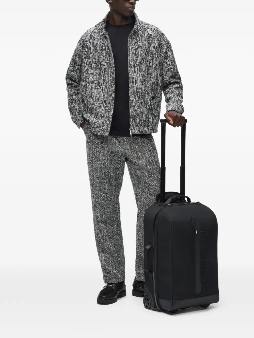 Karl Lagerfeld K Nomad soft trolley case Zwart