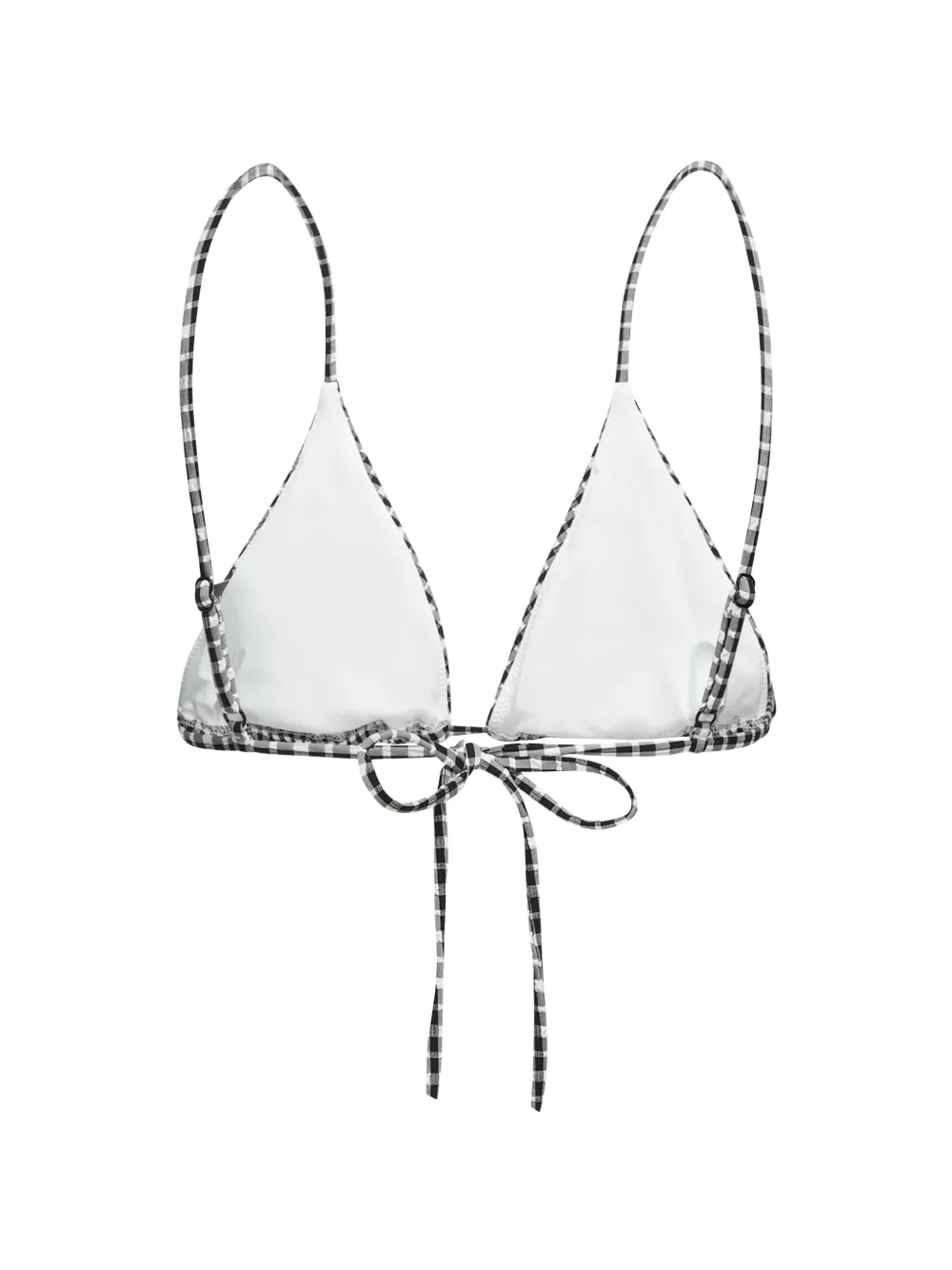 Karl Lagerfeld Ikon gingham bikini top Zwart