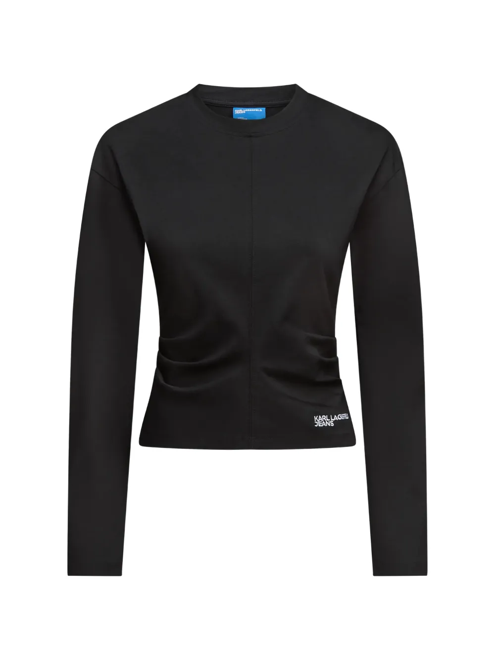 Karl Lagerfeld Jeans gathered long-sleeve T-shirt - Nero