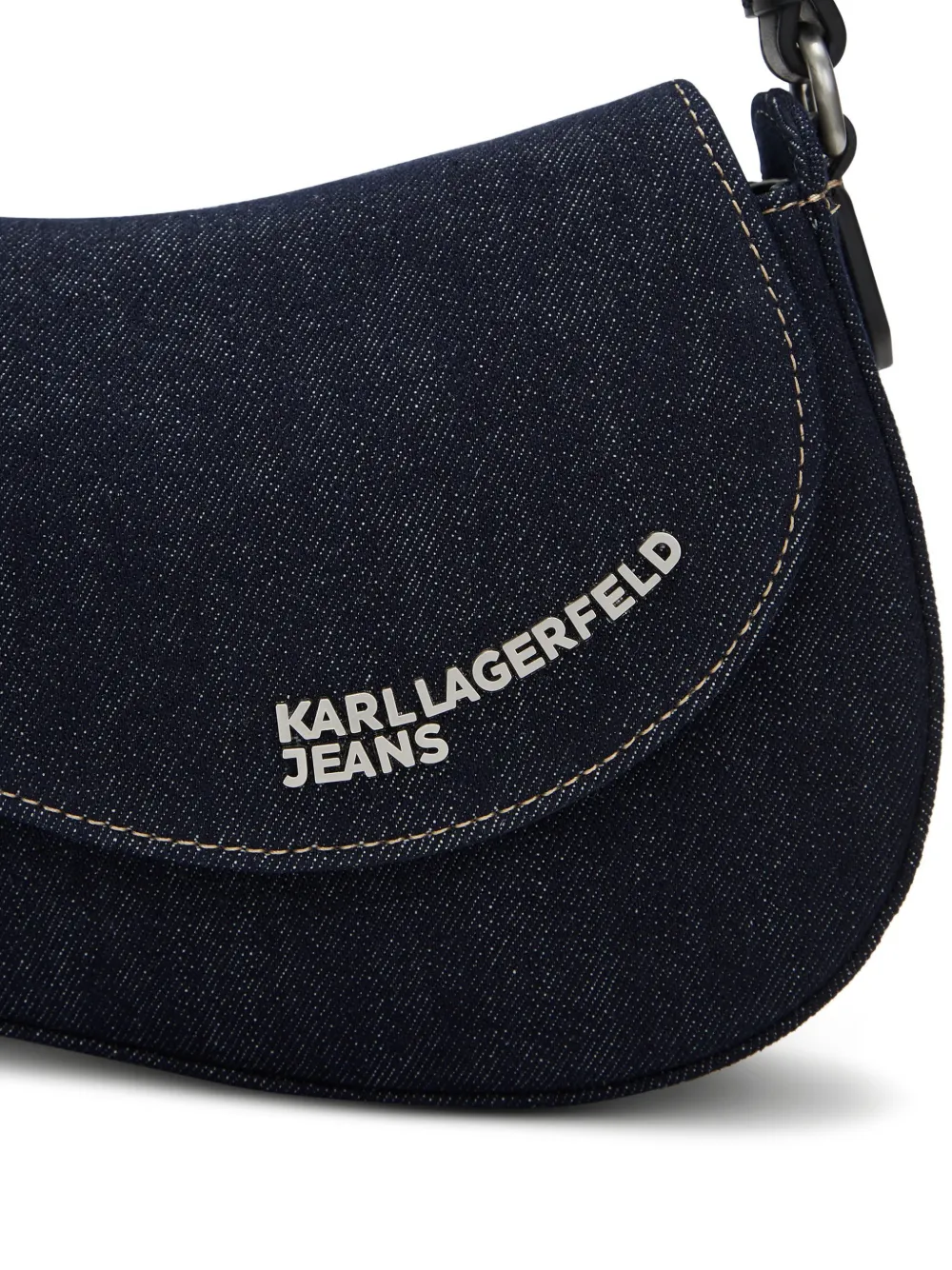 Karl Lagerfeld Jeans Wave shoulder bag Blauw