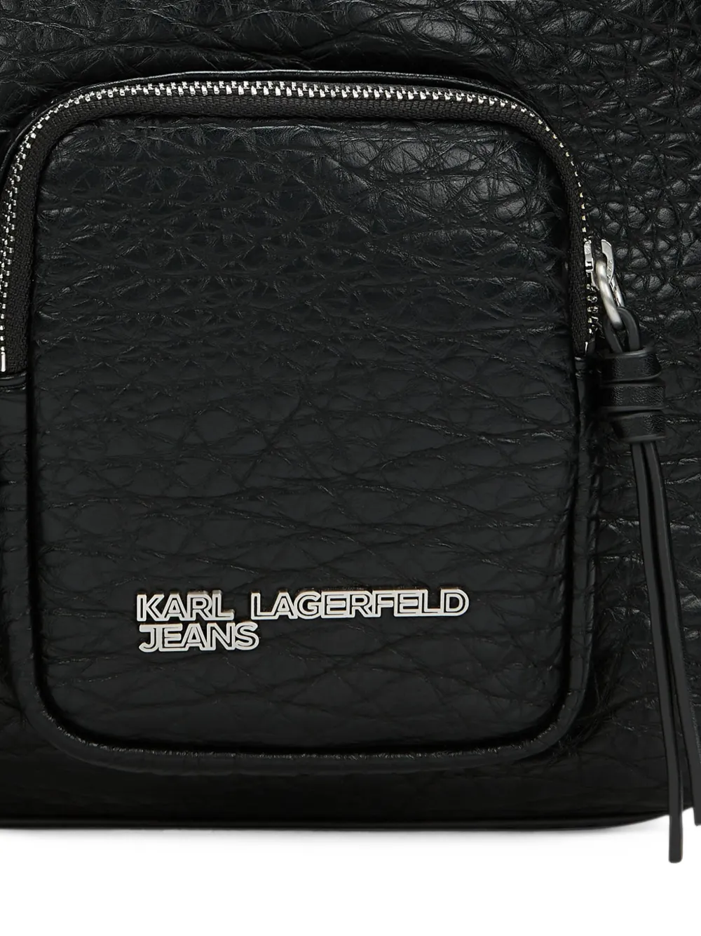 Karl Lagerfeld Jeans large City buckle-fastening tote bag Zwart
